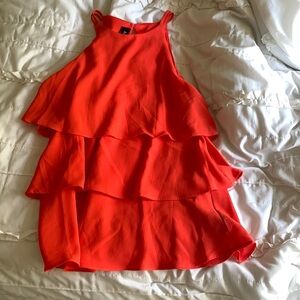 Orange halter tank top